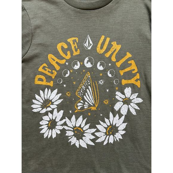 NWT Volcom Peace & Unity Long Sleeved Tee, Size 4 - Picture 5 of 9